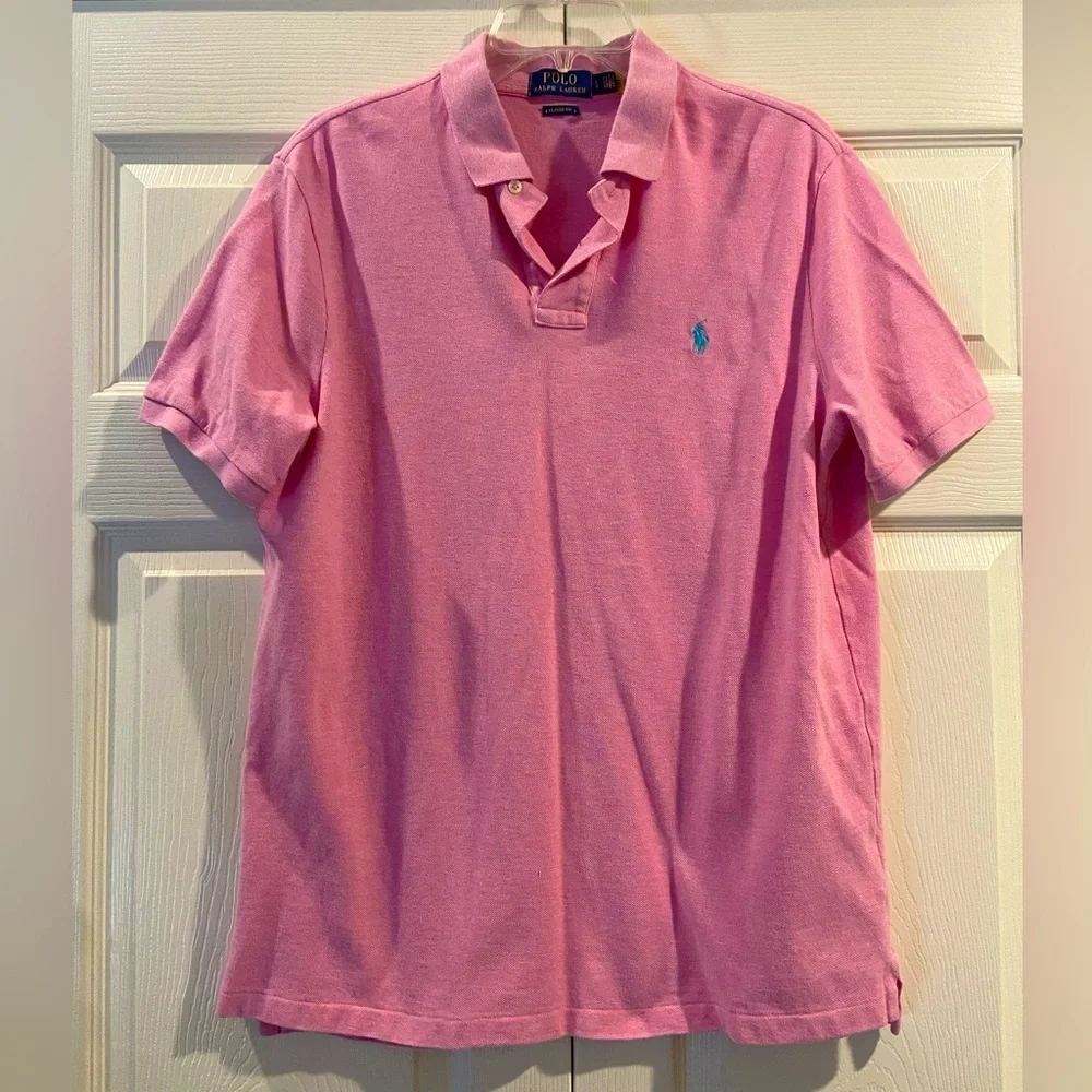 Ralph Lauren Men’s Pink Classic Fit SS Polo Shirt Size L